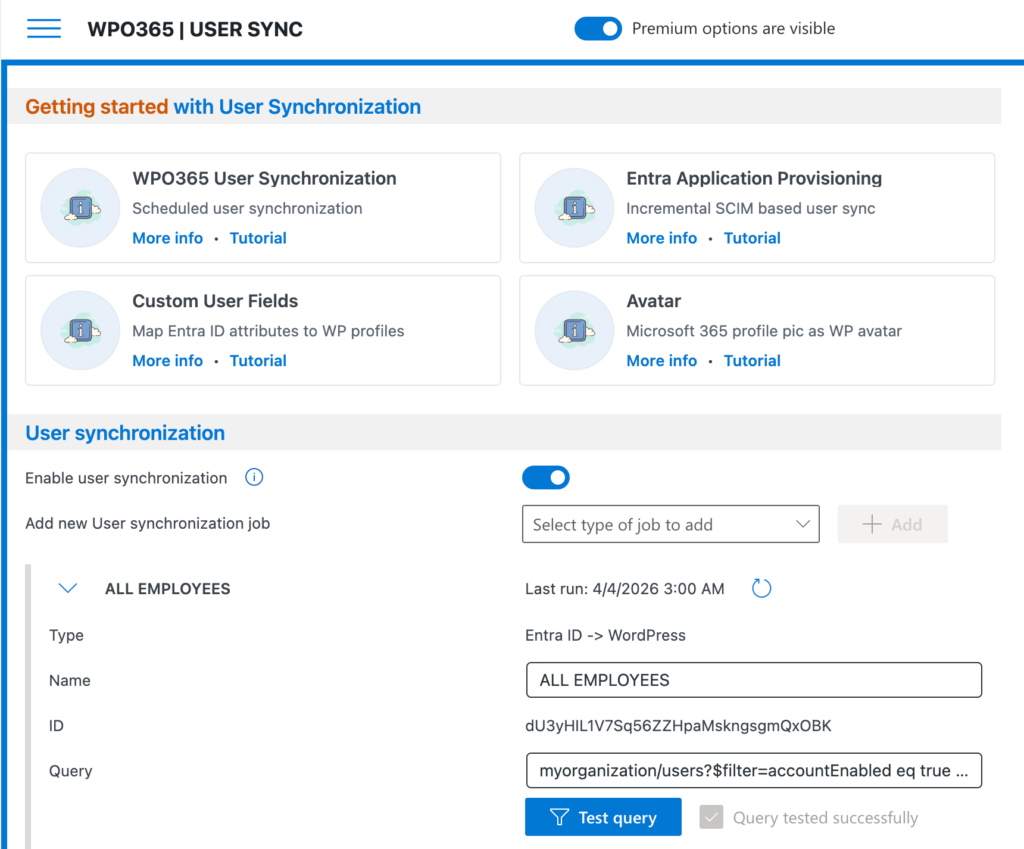 Synchronize users from Entra ID to WordPress