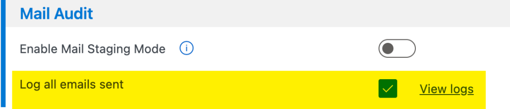 Improve the reliability of sending WordPress emails - Enable Audit Log