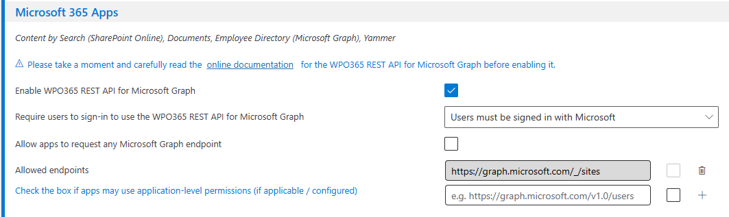 Configure WPO365 REST API for Microsoft Graph - Tutorials for WordPress ...