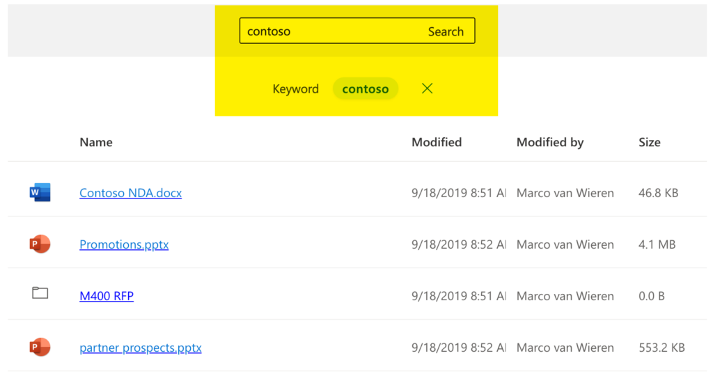 Embed a SharePoint Library in WordPress - Example how to search for files in SharePoint from WordPress.