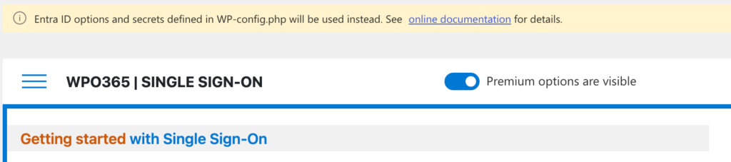 Update wp-config.php with sensitive Entra ID options