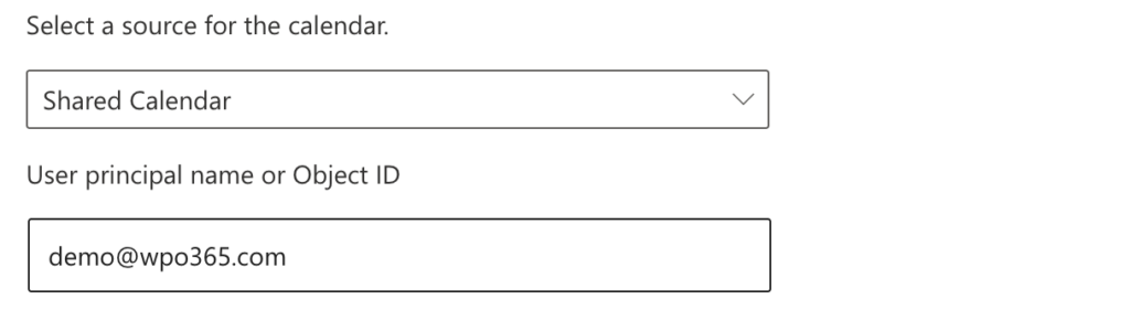 Embed an Outlook / Exchange calendar in WordPress for your organization - Configure the source for the embedded calendar.