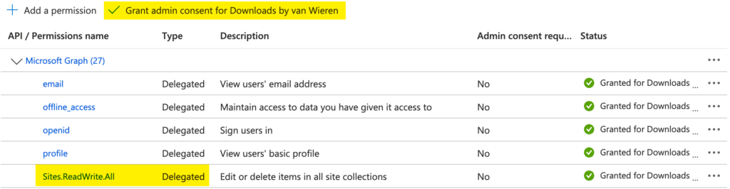 Enable file-upload to SharePoint from WordPress - Grant upload permissions.