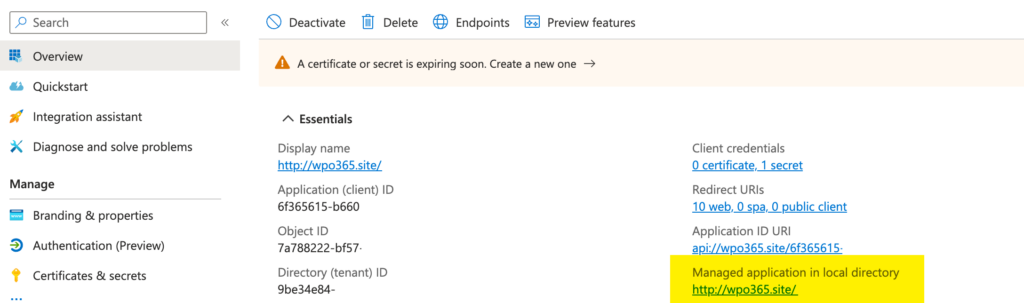 Restrict application access using Role Based Access Control in Exchange Online - Look up Service Principal