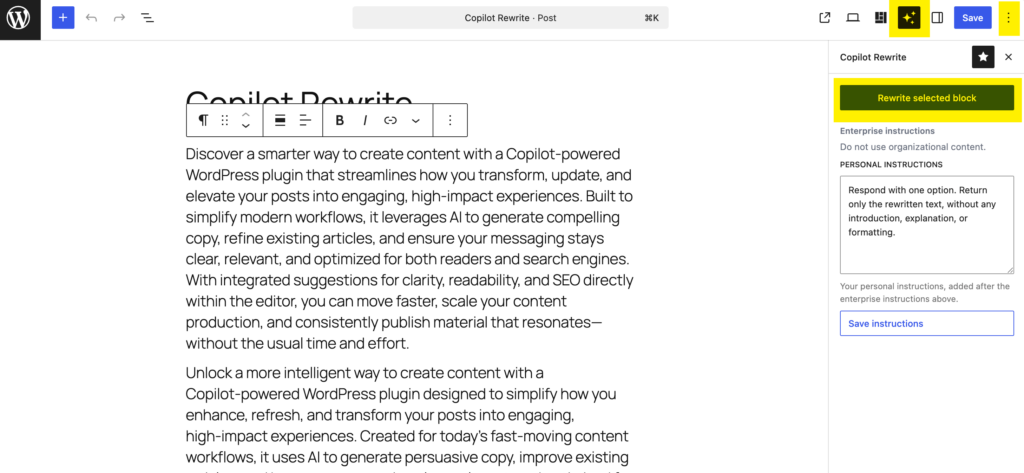 Instructions to use Copilot Rewrite