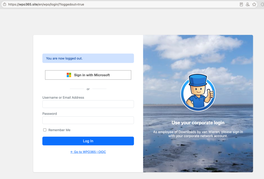 Hide wp-login.php and configure a custom login experience - Two column layout