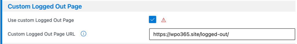 Create a custom Logged Out Page